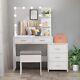 Large Dressing Table With Mirror Drawers Stool Vanity Set Bedroom Makeup Table