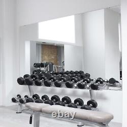 Large Gym Mirror Glass Sheets Polish Edges 4mm thick 4-6 holes 1ft-8ft x 20-4ft