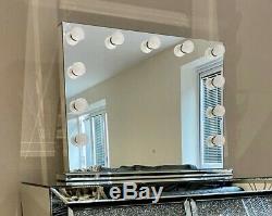 Large Hollywood Mirror Dressing Table Mirror Mirrored Bedroom Furniture