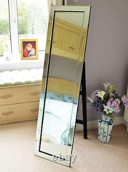 Large Mirror Modern Mitred Venetian Free Standing Cheval Dress 5FtX1Ft3