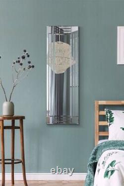 Large Mirror Silver Bevelled Triple Edge Venetian Dressing Wall 120cm X 40cm