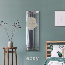 Large Mirror Silver Bevelled Triple Edge Venetian Dressing Wall 120cm X 40cm