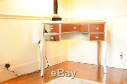 Large Palazzo mirrored five drawer console dressing table