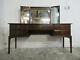 Late 20th Century Stag Minstrel Mahogany Five Drawer Dressing Table With Mirrors