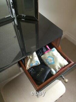 Laura Ashley Mirrored Dressing Table, Tri-fold Mirror and Stool STUNNING