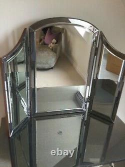 Laura Ashley Mirrored Dressing Table, Tri-fold Mirror and Stool STUNNING