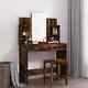 Lechnical Dressing Table With Mirror Oak 96 X 39 X 142, Dressing Table W5m3