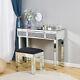 Luxury Glass Dressing Table Mirrored Bedroom Make-up Console Vanity Table