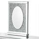 Luxury Led Mirrored Glass Dressing Table Cushioned Stool Make Up Mirror Vanity