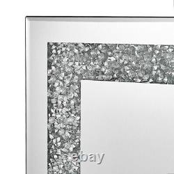 Luxury LED Mirrored Glass Dressing Table Cushioned Stool Make Up Mirror Vanity