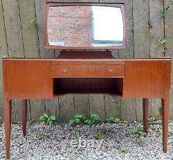 MCM Dressing table curved mirror, painted glass protector 50s 60s