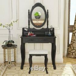 Makeup Dressing Table Stool Mirror Dresser Vanity Set Bedroom Furniture Options