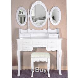 Makeup Dressing Table Stool Mirror Dresser Vanity Set Bedroom Furniture Options