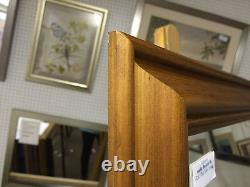 Medium Oak Stained Shaped Solid Pine Long And Full Length Dressing Mirrors