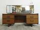Mid 20th Century White And Newton Teak Four Drawer Dressing Table With Mirror