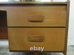 Mid 20th Century White and Newton Teak Four Drawer Dressing Table with Mirror