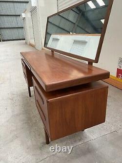 Mid Century G Plan Fresco Teak Five Drawer Dressing Table with Mirror Gplan Desk
