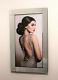 Mirror Frame Lady In Dress With Glitter Liquid Crystal Glass Wall Art 100x60cm