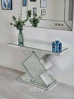 Mirror Furniture Floating Crystal Bedroom Dressing Table Bedside Drawer TV Stand