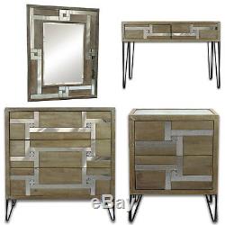 Mirror bedroom Dressing Table bedside cabinet console Dresser Mirrored Glass