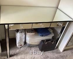 Mirrored 3 drawers desk dressing table by Shard fabulous make Vg light scratches