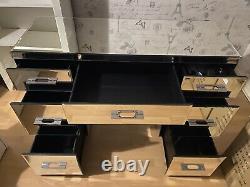 Mirrored 7 Draw Desk/Dressing Table