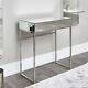 Mirrored & Chrome Console Table Dressing Table Bedroom Desk Art Deco Glam Luxe