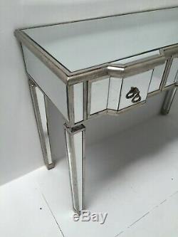 Mirrored Console Dressing Table Desk Silver Venetian Glass Furniture Vintage