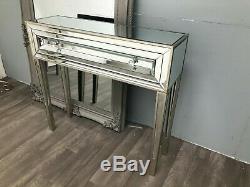 Mirrored Console Dressing Table Desk Venetian Glass Furniture 1 Drawer Home