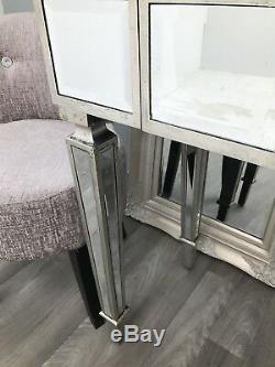 Mirrored Console Table / Desk / Dressing Table Bedroom Home Glass Storage