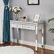 Mirrored Crushed Diamond Dressing Table Console Make Up Desk Dresser Bedroom