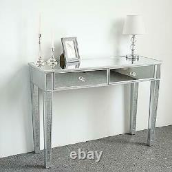 Mirrored Dressing Table 2 Drawer Clear Mirror New Furniture