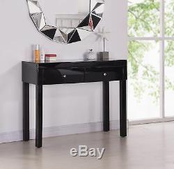 Mirrored Dressing Table With Stool 2 Drawer Clear or Black Mirror New Furniture