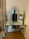 Mirrored Dressing / Vanity / Makeup Table With Mirror & Matching Bedside Drawers