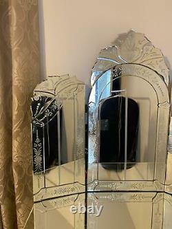 Mirrored Dressing / Vanity / Makeup Table with Mirror & matching Bedside Drawers