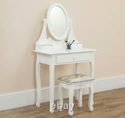Mirrored French Style Dressing Table Shabby Chic Silver Bedroom Furniture Glass