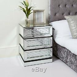 Mirrored Furniture Bedside Table Chest of Drawers Dressing Sideboard TV Stand