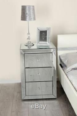 Mirrored Furniture Bedside Table Chest of Drawers Dressing Sideboard TV Stand