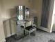 Mirrored Furniture Glass Bedroom Dressing Table And Chair And Mirror