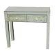 Mirrored Furniture Glass Dressing Table With 2 Drawers Makeup Desk Bedroom Uk