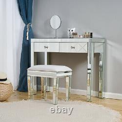 Mirrored Glass Console Dressing Table Venetian Bedroom Hallway Home Furniture