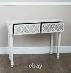 Mirrored Glass Console Table Home Bedroom Dressing Desk Vintage Wooden Furniture
