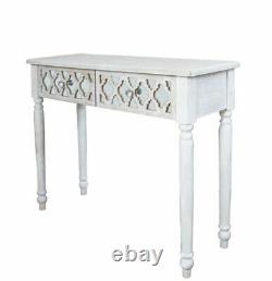 Mirrored Glass Console Table Home Bedroom Dressing Desk Vintage Wooden Furniture