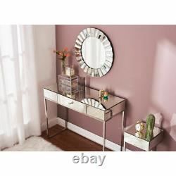 Mirrored Glass Dressing Table Bedside Bedroom Makeup Desk with Drawers Dresser NEW