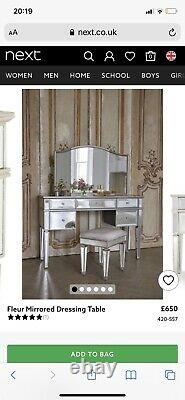 Mirrored Glass Dressing Table Next