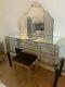 Mirrored Glass Dressing Table Set Immaculate Condition Pickup Only