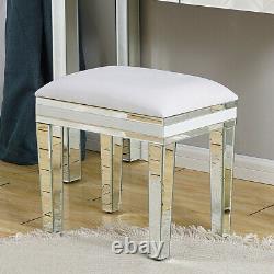 Mirrored Glass Dressing Table Stool Mirror Bedside Table Console VENETIAN UK