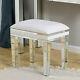 Mirrored Glass Dressing Table Stool Mirror Bedside Table Console Venetian Uk