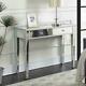 Mirrored Glass Dressing Table With 2 Drawers Bedroom Make-up Console Vanity Table