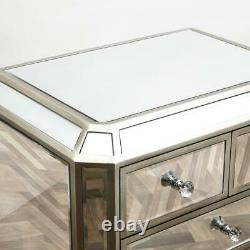 Mirrored Glass Large Chest Cabinet Drawers Table Dressing Venetian Furniture